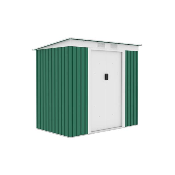 CASETA METALICA 2,43 M&sup2; 201 X 121 X 176 CM VERDE