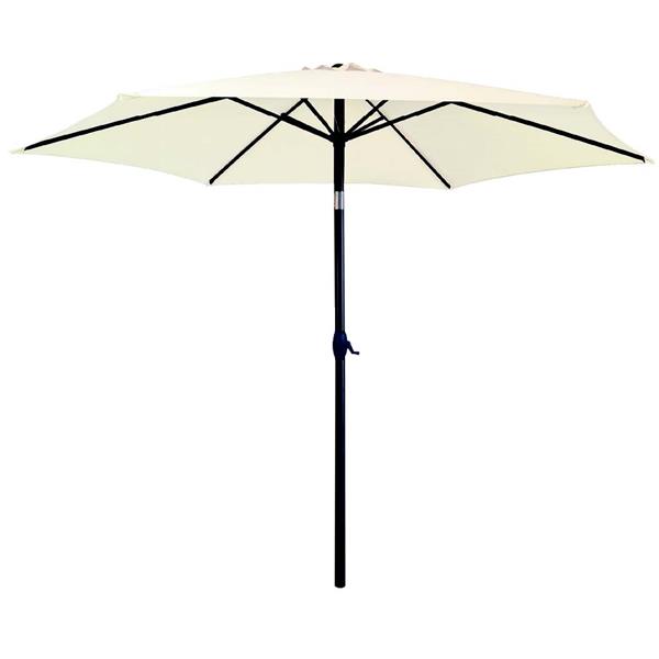 PARASOL ALUMINIO INCLINABLE BEIGE 3 M TUBO 48 MM CON MANIVELA