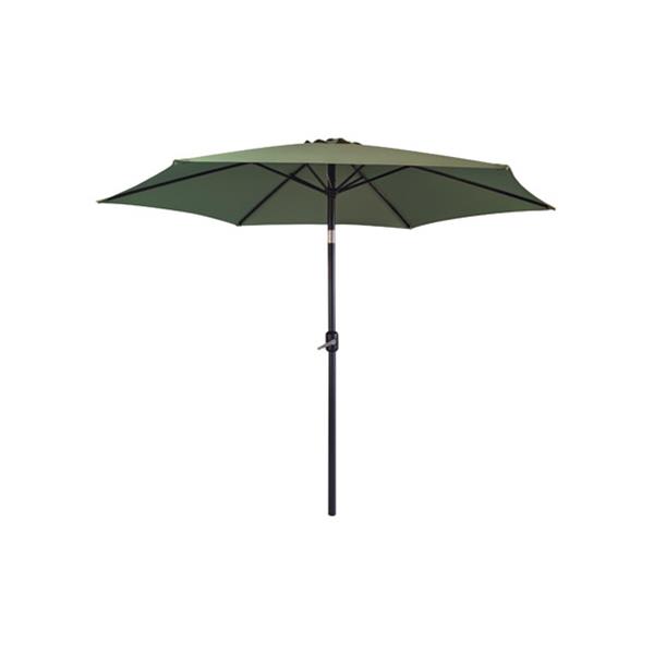 PARASOL ALUMINIO INCLINABLE VERDE OLIVA 3 M TUBO 48 MM CON MANIVELA
