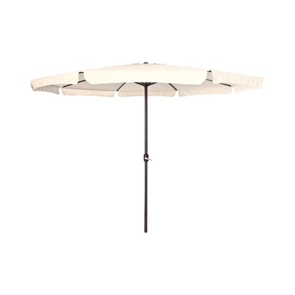 PARASOL ALUMINIO BEIGE CON FALDON 3,5 M TUBO 48 MM CON MANIVELA