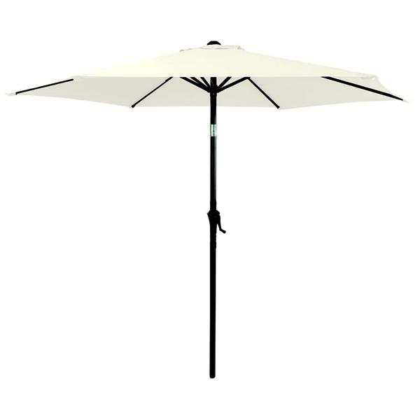 PARASOL ALUMINIO INCLINABLE BEIGE 2.5 M TUBO 38 MM CON MANIVELA