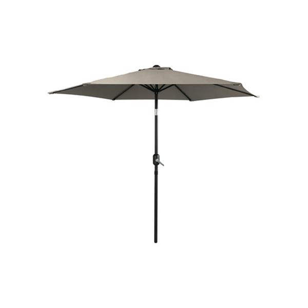 PARASOL ALUMINIO INCLINABLE TAUPE 2.5 M TUBO 38 MM CON MANIVELA