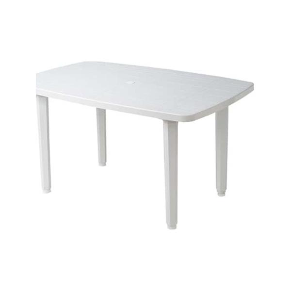 MESA RECTANGULAR RESINA 140 X 90 CM BLANCO
