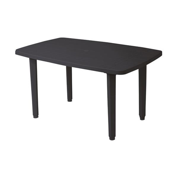 MESA RECTANGULAR RESINA 140 X 90 CM ANTRACITA
