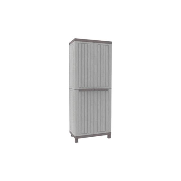 ARMARIO RESINA ESCOBERO 2 PUERTAS C-WOOD 68 X 39 X 170 CM JOBGAR
