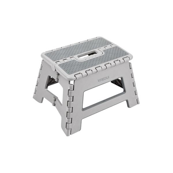 TABURETE PLEGABLE GRIS 29X22X22CM