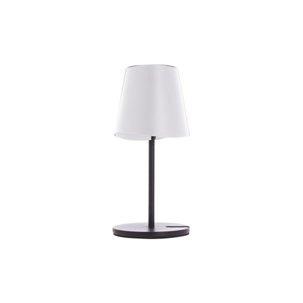 LAMPARA DE MESA DE METAL BLANCA 38CM USB RECARGABLE  250 LUMENS REGULABLE CCT 3000-4000