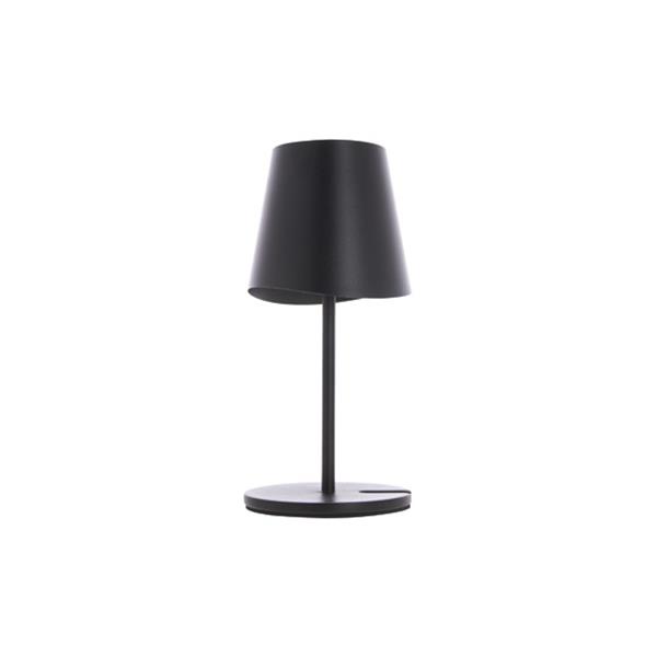 LAMPARA DE MESA DE METAL NEGRO 38CM USB RECARGABLE  250 LM REGULABLE CCT 3000-4000K