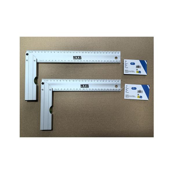 ESCUADRA MEDICION CON NIVEL 30 CM ALUMINIO