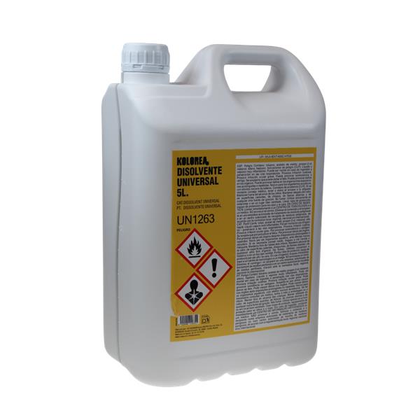 DISOLVENTE UNIVERSAL ENVASE PLASTICO 5 LT KOLOREA