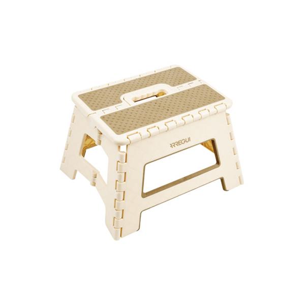 TABURETE PLEGABLE BEIGE 29X22X22CM