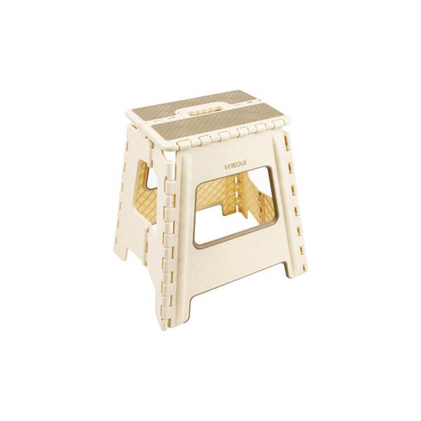 TABURETE PLEGABLE BEIGE 29X22X39CM