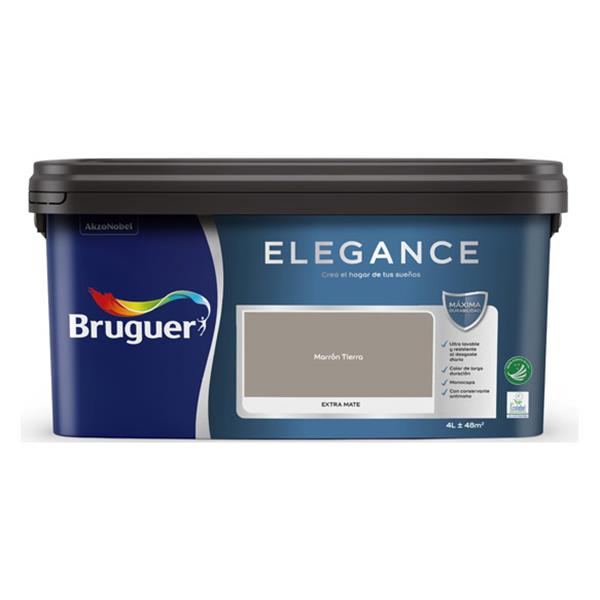 PINTURA PLASTICA INTERIOR MONOCAPA MATE ELEGANCE 4 L TIERRA