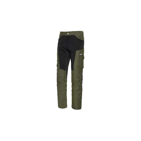 PANTALON ALGODON / NILON 230 GR FLEXARD VERDE / NEGRO TALLA L