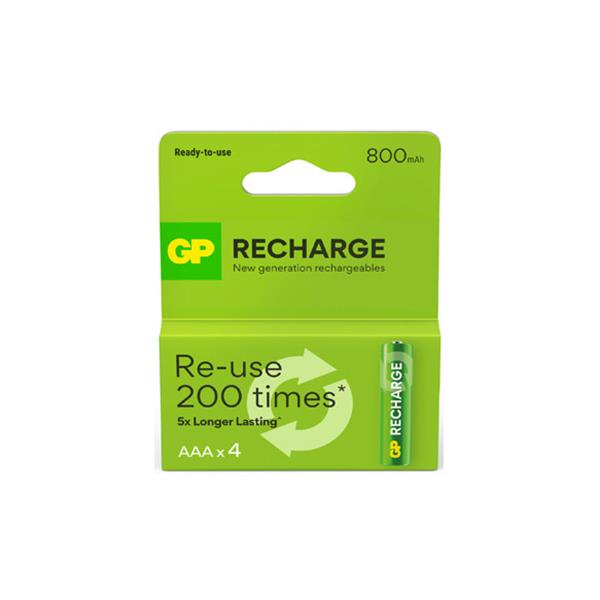 PILA RECARGABLE RECHARGE 4 UNID LR3 AAA 800 MAH