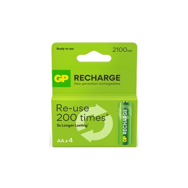 PILA RECARGABLE RECHARGE 4 UNID LR6 AA 2100 MAH