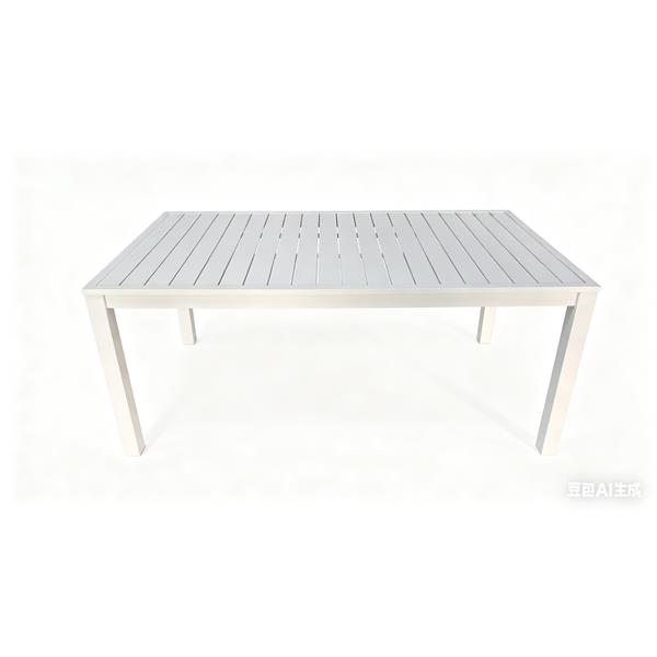 MESA ALUMINIO RECTANGULAR 175X100 CM BLANCO