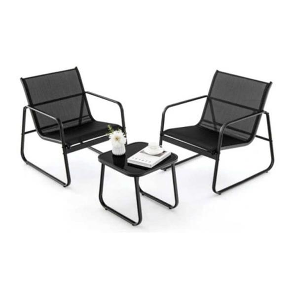 SILLON ACERO TEXTILENE 2 U + MESITA PALERMO