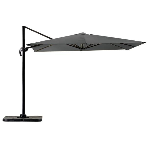 PARASOL ALUMINIO EXCENTRICO ANTRACITA 3 X 3 M