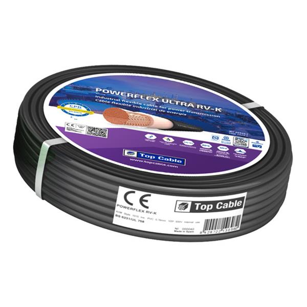 CABLE MANGUERA DE 1KW EXTER. RVK 4 X 2,5 MM NEGRO