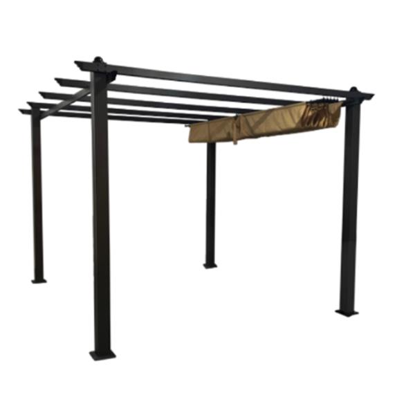 PERGOLA ALUMINIO TOLDO CORREDERO 3 X 4 MT CRUDO