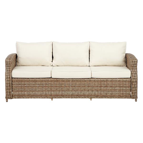 SOFA RATAN 3 PLAZAS NATURAL