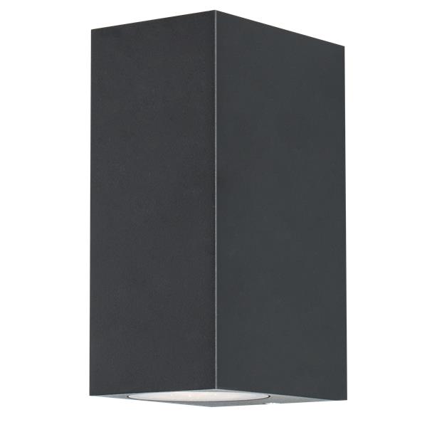 APLIQUE EXTERIOR CONFO NEGRO 2XGU10 IP44