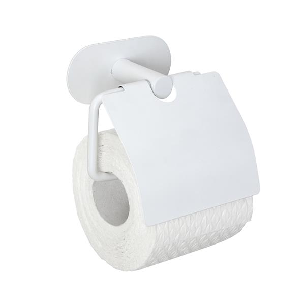 PORTAROLLOS CON TAPA DE ACERO INOXIDABLE TURBO-LOC&reg; SERIE OREA WHITE MAT