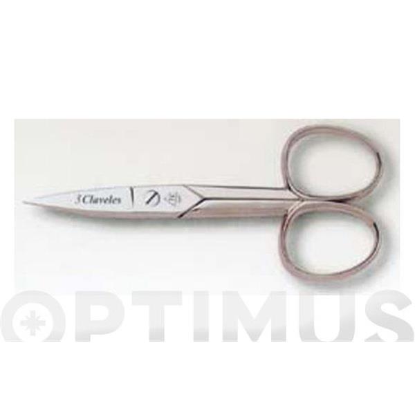 TIJERA U&Ntilde;AS CURVA NIQUEL 02015 4" 3 CLAVELES