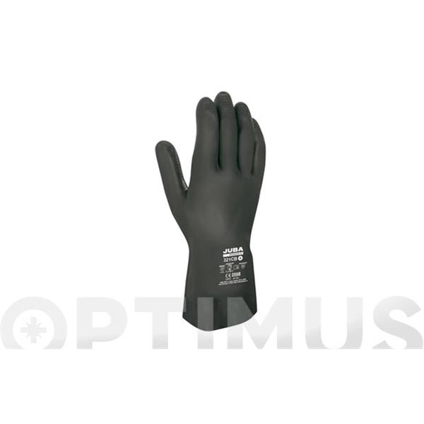 GUANTE L&Aacute;TEX NEOPRENO MEZCLADO FLOCADO NEGRO "GRANDEUR 70" 321CB/9-9&acute;5  JUBA