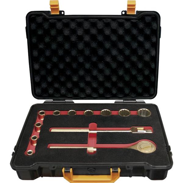 JUEGO DE 12 LLAVES DE VASO 1/2" (5/16" - 1.1/16" 12 CANTOS) ANTICHISPA Cu-Be  35811  EGAMASTER