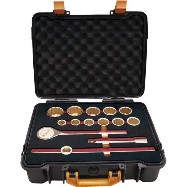 JUEGO DE  14 LLAVES DE VASO  3/4" (13/16" - 2" 12 CANTOS) ANTICHISPA Cu-Be  35816  EGAMASTER