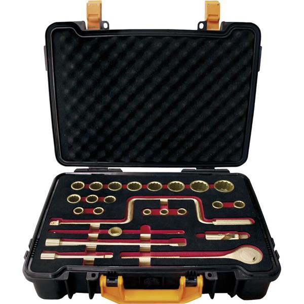 JUEGO 24 LLAVES DE VASO 1/2" (1/4" - 1.1/4" 12 CANTOS) ANTICHISPA Al-Bron  35822  EGAMASTER