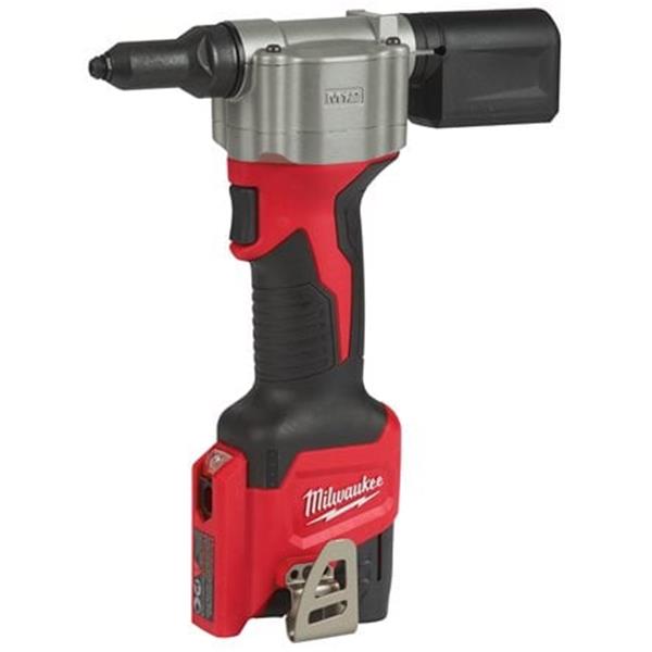 REMACHADORA SUBCOMPACTA M12&trade;, CAPACIDAD M&Aacute;XIMA REMACHE 2,4-4,8MM INOX, FUERZA DE TRACCI&Oacute;N 9000N, CARRERA 20,32MM. INCLUYE 4 BOQUILLAS. SE SUMINISTRA CON 1 BATER&Iacute;A M12B2 Y CARGADOR C12C, EN HD-BOX  M12BPRT-201X  MILWAUKEE