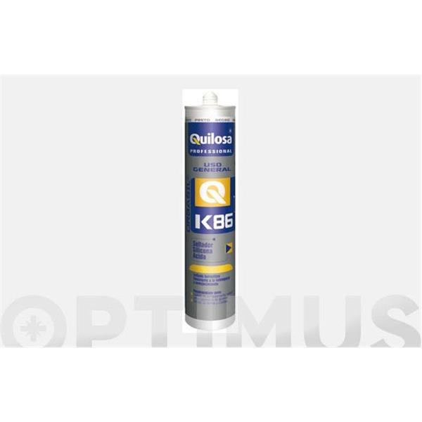 SILICONA &Aacute;CIDA ORBASIL K-86 TRANSPARENTE EN CARTUCHO 300ML QUILOSA