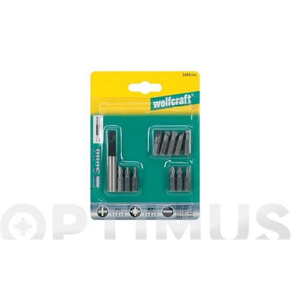 PORTAPUNTAS MAGNETICO + JUEGO 11 PUNTAS 2445000 WOLFCRAFT