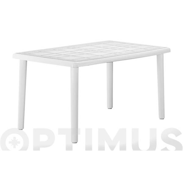 MESA DE POLIPROPILENO RECTANGULAR BLANCA 140X90 CM OLOT