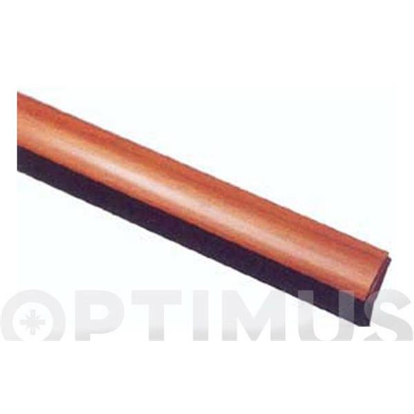BURLETE BAJO PUERTA ADHESIVO PVC CURVO 100 CM MADERA CLARA BRINOX