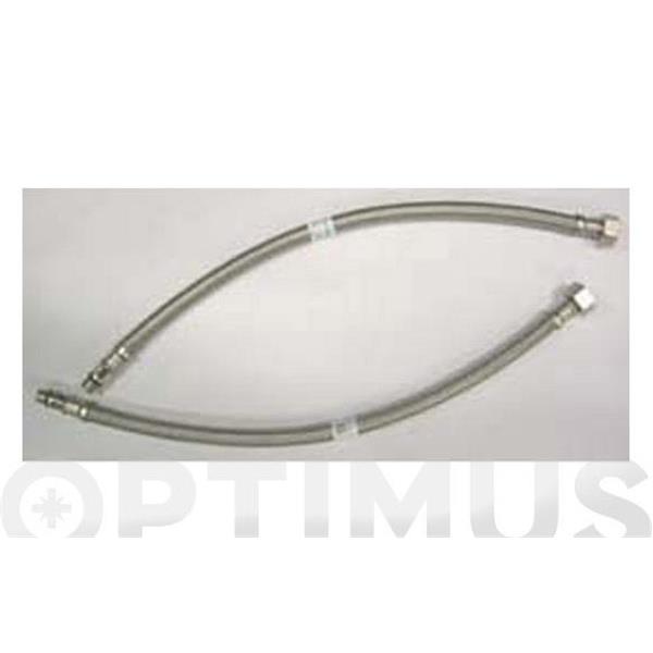 CONEXION FLEX INOX GRIFO 35 CM  M- 10 X 35 MM X H 3/8"