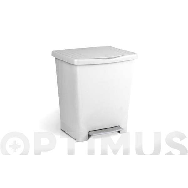 CUBO CON PEDAL MILENIUM 23 L BLANCO 33 X 28 X 39 CM TATAY