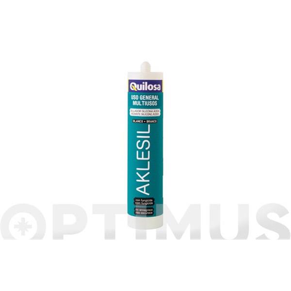 SILICONA ACIDA AKLESIL BLANCO EN CARTUCHO 280 ML QUILOSA