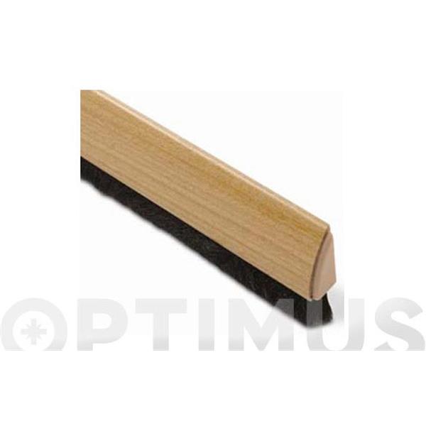 BURLETE BAJO PUERTA ADHESIVO PVC CURVO 100 CM MADERA PINO BRINOX