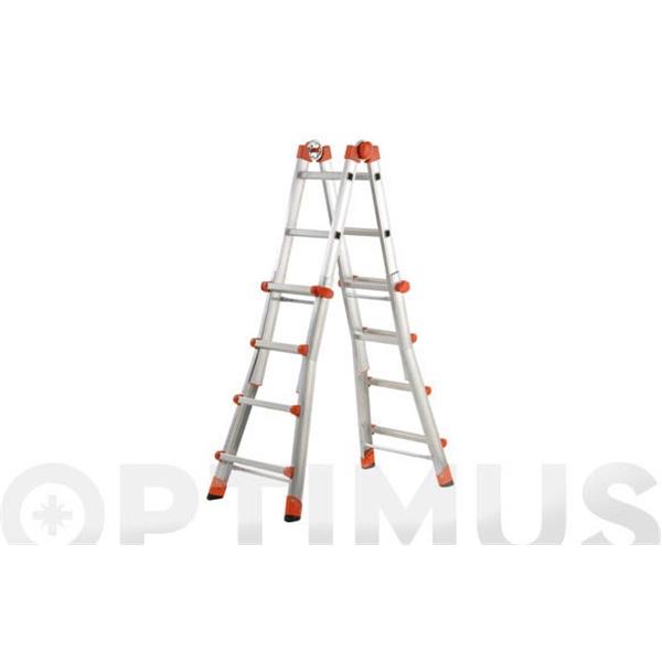 ESCALERA TELESCOPICA ALUMINIO AL040 5+5 PELDA&Ntilde;OS GIERRE