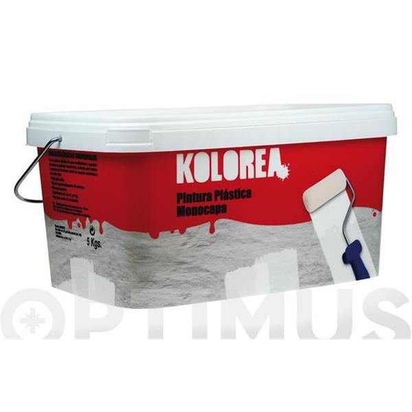 PINTURA PL&Aacute;STICA BLANCOINTERIOR 1 CAPA MATE LAVABLE 5 KG KOLOREA 