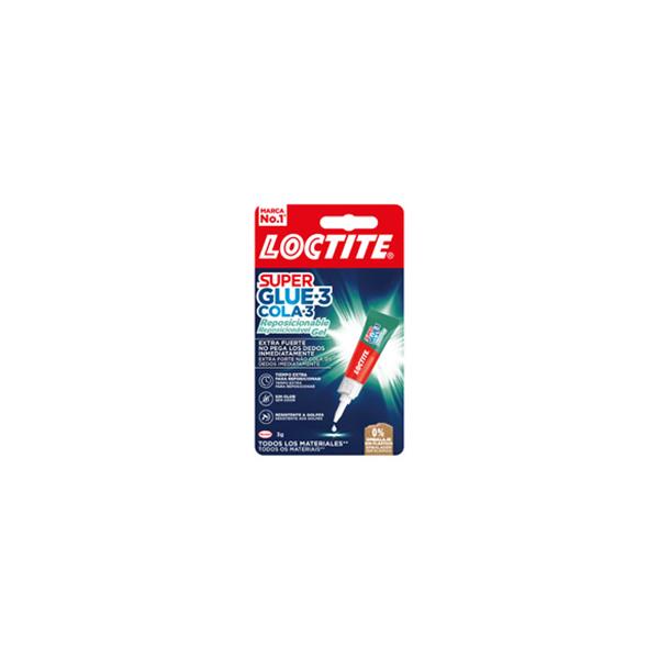 ADHESIVO INSTANTANEO SUPER GLUE-3 REPOSICIONABLE GEL 3 GR LOCTITE