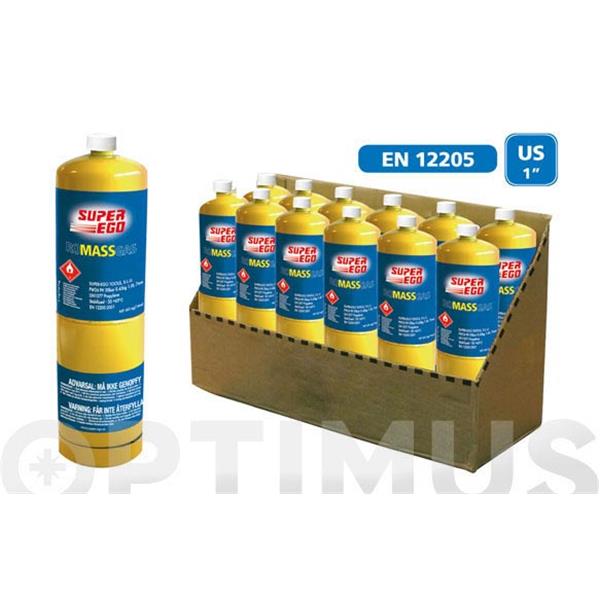 CARTUCHO GAS DESECHABLE CON VALVULA 1000 ML 453 GR ROSCA 1" US SUPEREGO 