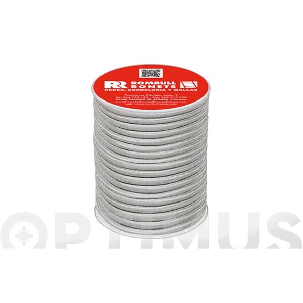 CUERDA ELASTICA POLIESTER / LATEX BLANCA 6 MM 25 MT. ROMBULL