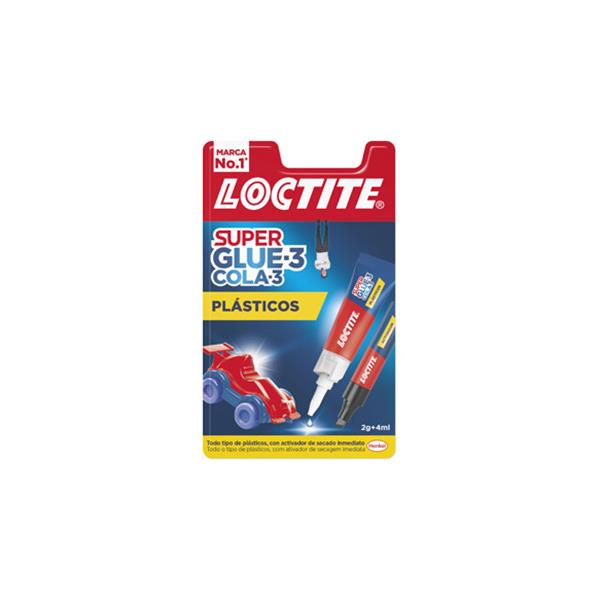 ADHESIVO INSTANTANEO SUPER GLUE-3 PARA PLATICOS DIFICILES 2GR + 4ML LOCTITE