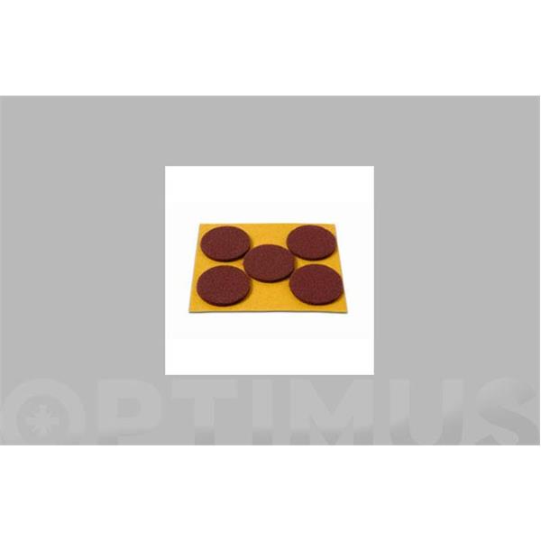 ANTIDESLIZANTE DE FIELTRO ADHESIVO MARRON &Oslash; 35 MM 5 UNIDADES BRINOX