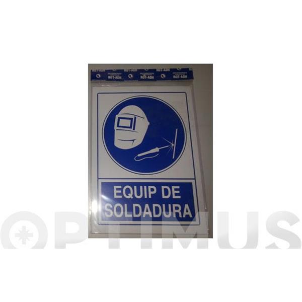 SE&Ntilde;AL OBLIGACION CATALAN  EQUIP DE SOLDADURA 297 X 210 MM PVC
